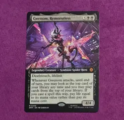 Gwenom Remorseless Marvel's Spider-Man X1 Extended Art Plus X2 Foil Promo NM - Image 2