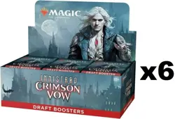 SEALED CASE - 6x Draft Booster Box 36 ct. Crimson Vow Innistrad VOW MTG NEW 630509993475 - Image 1