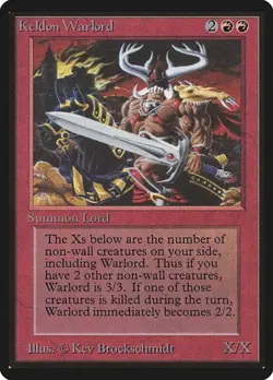 Keldon Warlord Limited Edition Beta MP MTG - Image 1