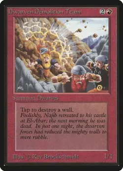 Dwarven Demolition Team Limited Edition Beta MP MTG - Image 1