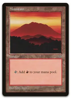 Mountain (Red) (LP) Mirage MIR Magic MTG - Image 1