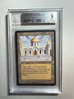 MTG Arabian Nights Library of Alexandria BGS 9 (9.5 edges, surface) Mint! 1993 - Image 3