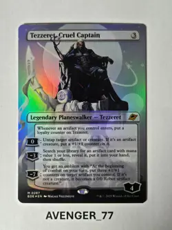 Magic MTG #0287 Tezzeret, Cruel Captain Foil Edge of Eternities Borderless Myth - Image 1
