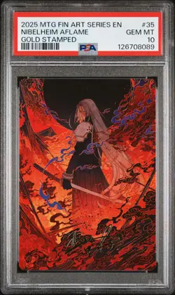 2025 Magic The Gathering Final Fantasy Art Series #35 Nibelheim Aflame PSA10 - Image 1