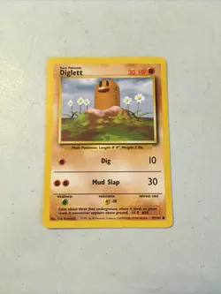 Pokemon TCG 1999 WOTC Base Set Trading Card -- Diglett 47/102 - Image 1