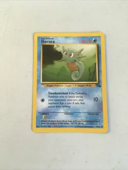 Pokemon TCG 1999 WOTC Fossil Set Trading Card -- Horsea 49/62 - Image 1