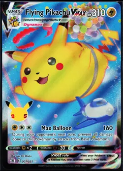 Pokemon Card- Flying Pikachu VMAX Celebrations #007/025 - Image 1