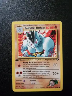 Giovanni's Machoke 42/132 Regular Uncommon 1st Ed NM | Pokemon Gym Challenge - Image 1