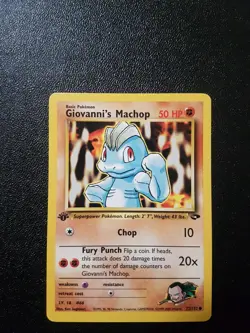 Giovanni's Machop 72/132 Regular Common 1st Ed NM | Pokemon Gym Challenge - Image 1