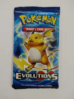 Sealed Booster Pack - XY Evolutions - POKEMON - 2016 - unopened - Raichu artwork - Image 1