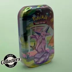 NEW Pokemon Prismatic Evolutions Mini Tin - Espeon Art - Factory Sealed - Image 1