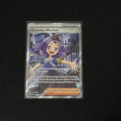 Acerolas Mischief 165/132 Mega Evolutions Full Art Trainer Pokemon TCG Mint - Image 1