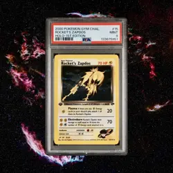 2000 POKEMON GYM CHALLENGE ROCKET'S ZAPDOS HOLO - 1ST EDITION PSA 9 #15 - Image 1