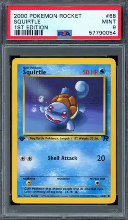 PSA 9 Pokemon 2000 1st Edition Team Rocket Squirtle #68 - Image 1