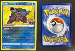 RADIANT BLASTOISE 018/078 RADIANT RARE POKEMON GO POKEMON LP - Image 3