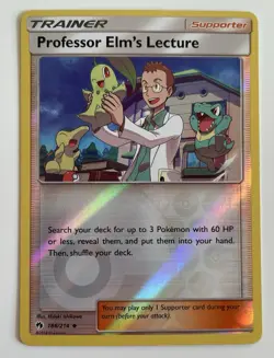Professor Elm's Lecture 188/214 Pokemon TCG SM Lost Thunder Reverse Holo LP - Image 1