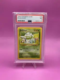 Pokemon Base Set Bulbasaur 44/102 PSA 7 1999 Common Regular - Image 1