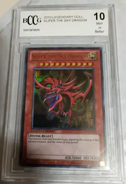 Yugioh Limited Edition Graded Slifer the Sky Dragon Legendary BCCG 10 2010 - Image 1
