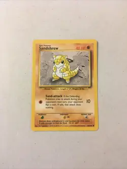 Pokemon TCG 1999 WOTC Base Set Trading Card -- Sandshrew 62/102 - Image 1
