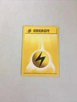 Pokemon TCG 1999 WOTC Base Set Card Yellow Lightning Energy 100/102 Shadowless - Image 1