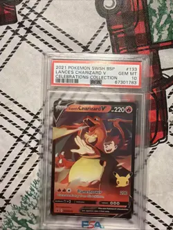 Lances Charizard v SWSH133 Promo Rare Pokemon Card Normal Sized, Mint Condition - Image 1