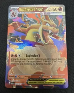 Mega Charizard Y EX 022/217 ASC Full Art Holo Rare Pokemon TCG Card - Image 1