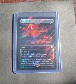 Valley of Gorgoroth - Wasteland #376 (Foil) (NM) Lord of the Rings LTC Magic MTG - Image 1