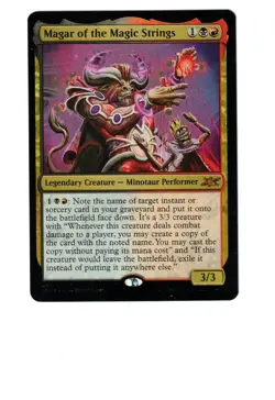 MTG MAGAR OF THE MAGIC STRINGS UNFINITY GALAXY FOIL MYTHIC CREATURE NM RED BLACK - Image 1