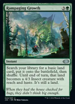Rampaging Growth, Jumpstart 2022, Near Mint x 1 MTG - Image 1