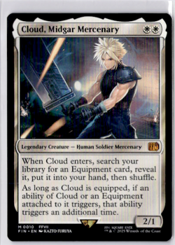 Final Fantasy MTG Magic The Gathering Cloud, Midgar Mercenary Non-Foil Rare FIN - Image 1