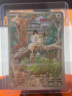 Pokemon Meowth Illustration Rare Holo 70 HP Me02: Phantasmal Flames 106/094 Card - Image 1