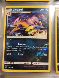 Reverse Holo Foil Liepard # 49/73 Shining Legends Set Pokemon Cards NM/MINT - Image 2