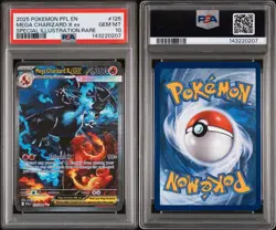 2025 Pokemon PFL EN Mega Charizard x Ex Special Illustration Rare PSA 10 125/094 - Image 3