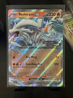 Pokemon TCG Reshiram ex 030/159 Journey Together Stamped Promo Card NM - Image 1