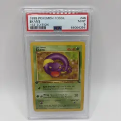 1999 Pokemon Fossil Ekans First 1st Edition PSA 9 Mint Rare Vintage Card No 46 - Image 1