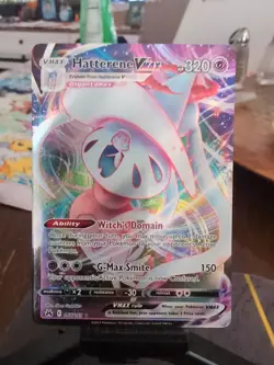 Pokemon TCG Hatterene VMAX Crown Zenith Holo Ultra Rare Card 066/159 NM - Image 1