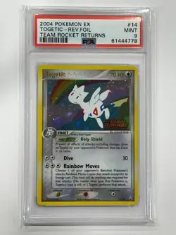 2004 Pokemon EX Team Rocket Returns - Togetic Rev.Foil #14 PSA 9 MINT - Image 1