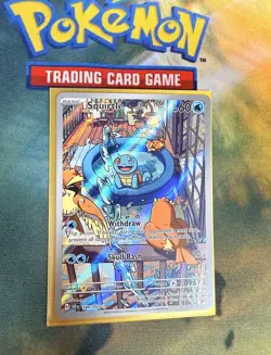 Pokemon Squirtle 148/142 Stellar Crown Illustration Rare Holo - Image 1
