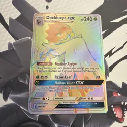 Pokemon TCG Decidueye GX 2017 Sun&Moon Guardians Rising 146/145 Holo Secret Rare - Image 1