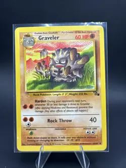 Pokemon TCG Graveler Fossil, 1st Edition Uncommon Card 37/62 - Image 1