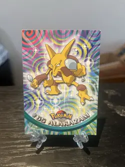 1999 Topps Pokemon TCG Alakazam #65 Blue Logo TV Animation Edition Series 1 MP - Image 1