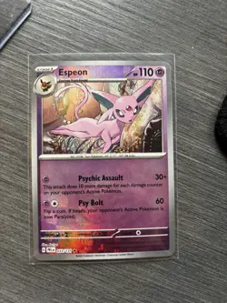 Pokemon Espeon Master Ball Pattern Rare Holo Sv: Prismatic Evolutions 033/131 - Image 1