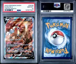 2023 POKEMON SWORD & SHIELD CROWN ZENITH #GG36 FULL ART/ENTEI V PSA 10 - Image 3