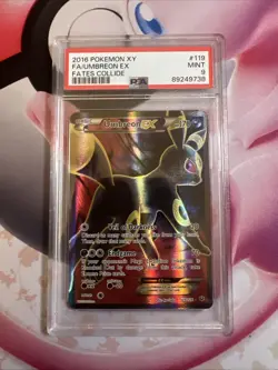 2016 POKEMON XY FATES COLLIDE #119 FULL ART/UMBREON EX PSA 9 - Image 1