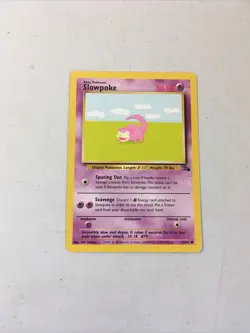 Pokemon TCG 1999 WOTC Fossil Set Trading Card - Slowpoke 55/62 - Image 1