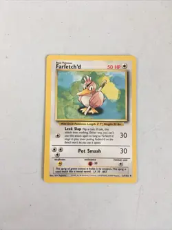 Pokemon TCG 1999 WOTC Base Set Trading Card -- Farfetch'd 27/102 - Image 1