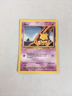 Pokemon TCG 1999 WOTC Base Set Trading Card -- Abra 43/102 - Image 1
