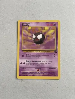 Pokemon TCG 1999 WOTC Fossil Set Trading Card -- Gastly 33/62 - Image 1