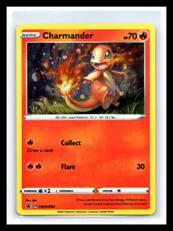 💥 Pokemon Charmander SWSH092 Cosmos Holo Black Star Promo 2021 - Image 1