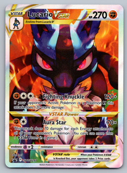 Lucario VSTAR Pokemon Sword & Shield SWSH291 Full Art Holo Black Star Promo NM - Image 1
